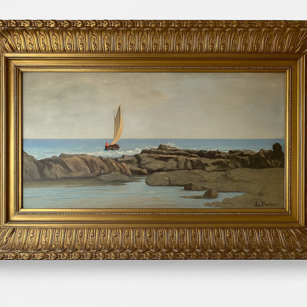 Seascape with Sailing Boat – Signed A. Potter