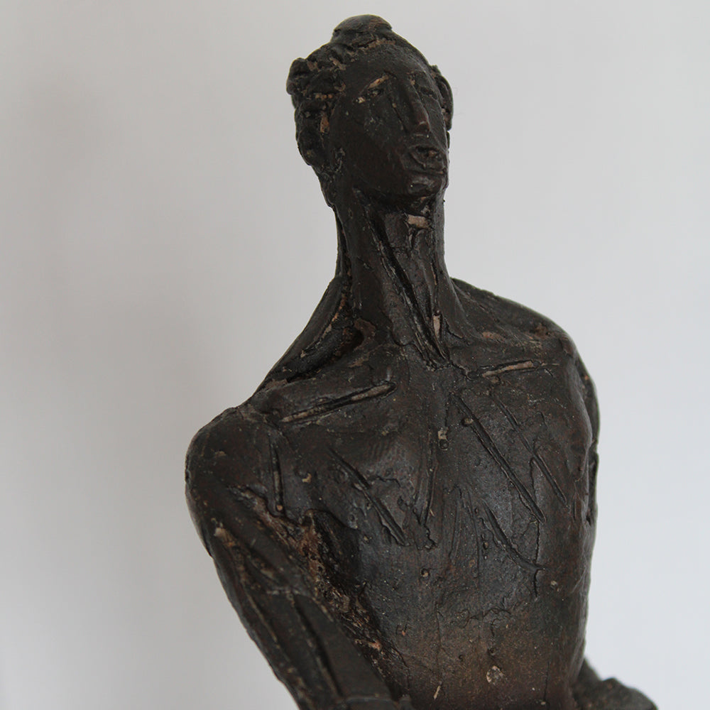 Bronze Sculpture “Marciatore” – Guido Pajella, 1898