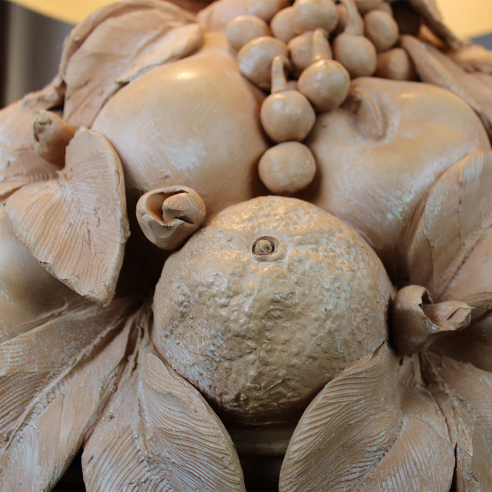 Decorative Table Lamp – Sculpted Fruit Motif Base, 20th Century