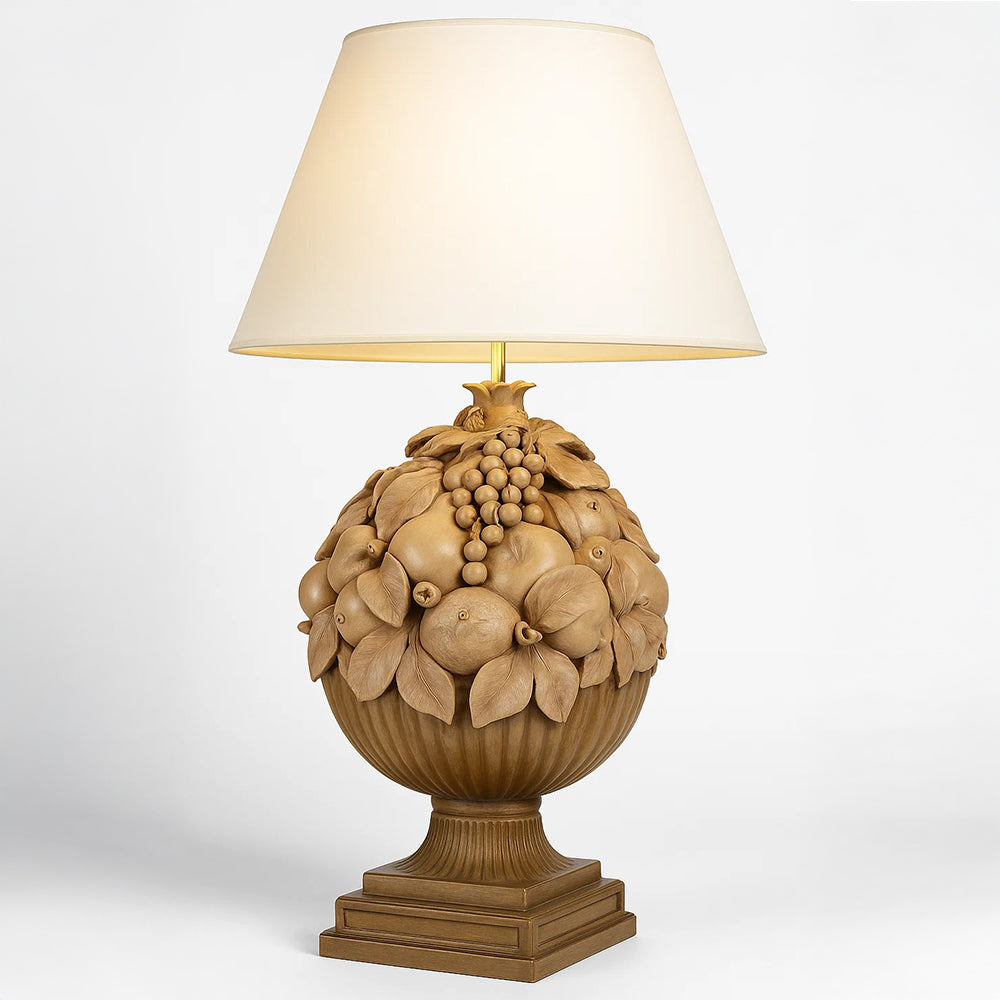 Decorative Table Lamp – Sculpted Fruit Motif Base, 20th Century